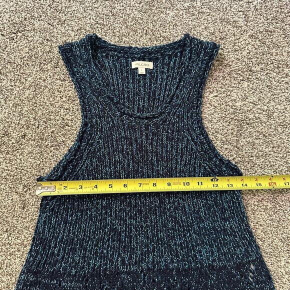 Pilcro Anthropologie blue knit sleeveless tank top size L - Picture 10 of 11